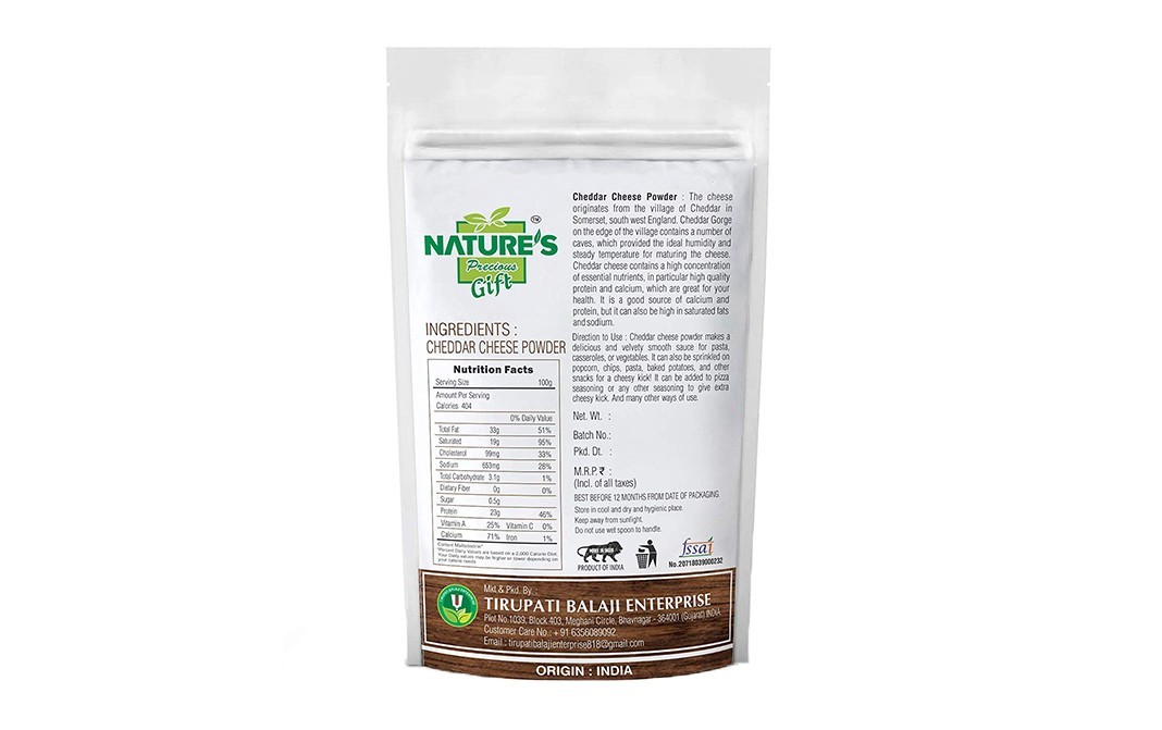 Nature's Gift Cheddar Cheese Powder    Pack  100 grams